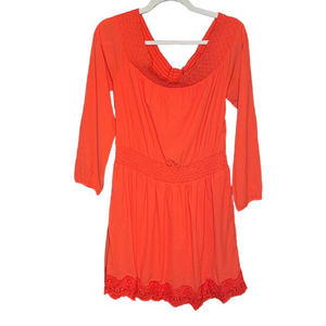 Abercrombie & Fitch Bright Red Smocked Dress Size Medium